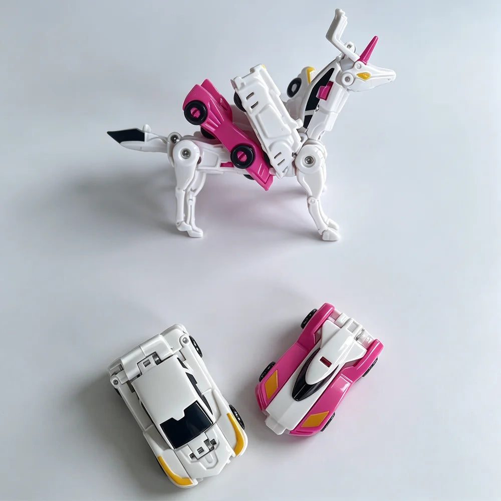 2-in-1 Crash & Transform Car Toy - Two Cars Automatically Transform Into a Cool Robot After Colliding, No Battery Required, 2pcs