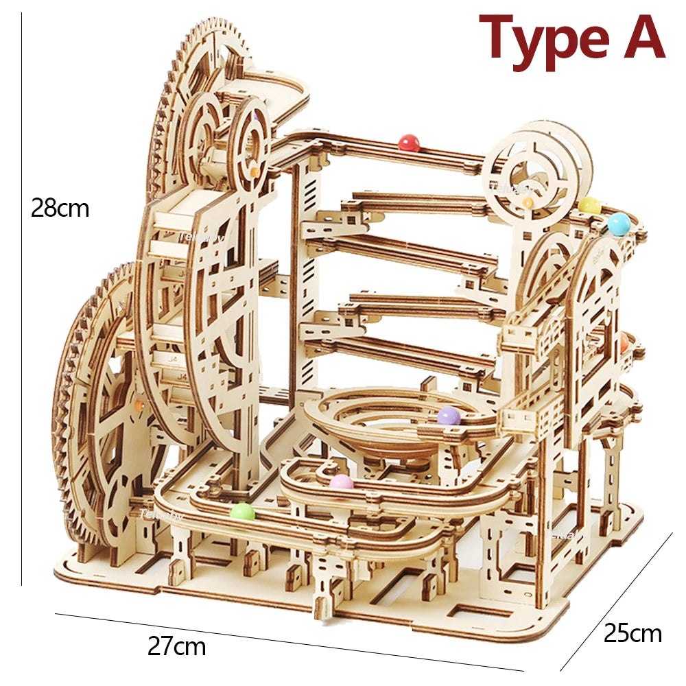 Wooden Marble Run – 3D Mechanical Puzzle