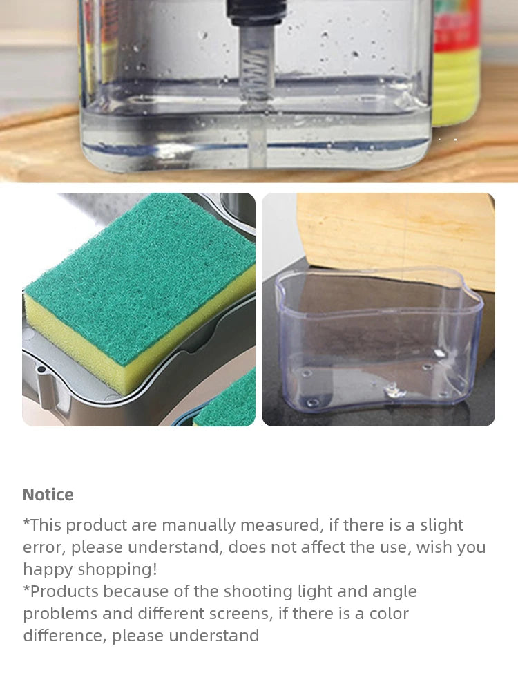 Kitchen Soap Dispenser with Sponge Holder