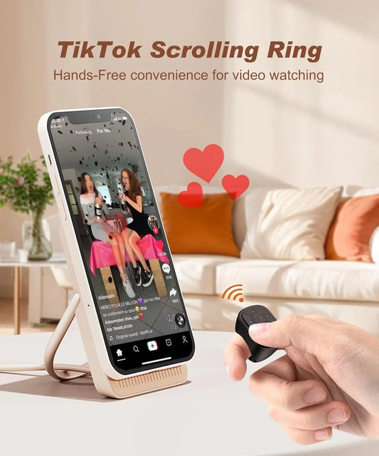 TikTok Scrolling Ring Bluetooth Remote for iPhone & Android