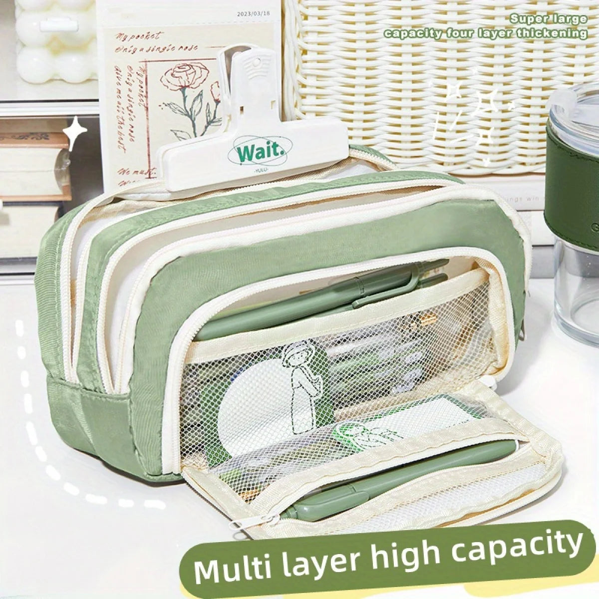 Large Capacity Pencil Case – Portable Pencil Pouch