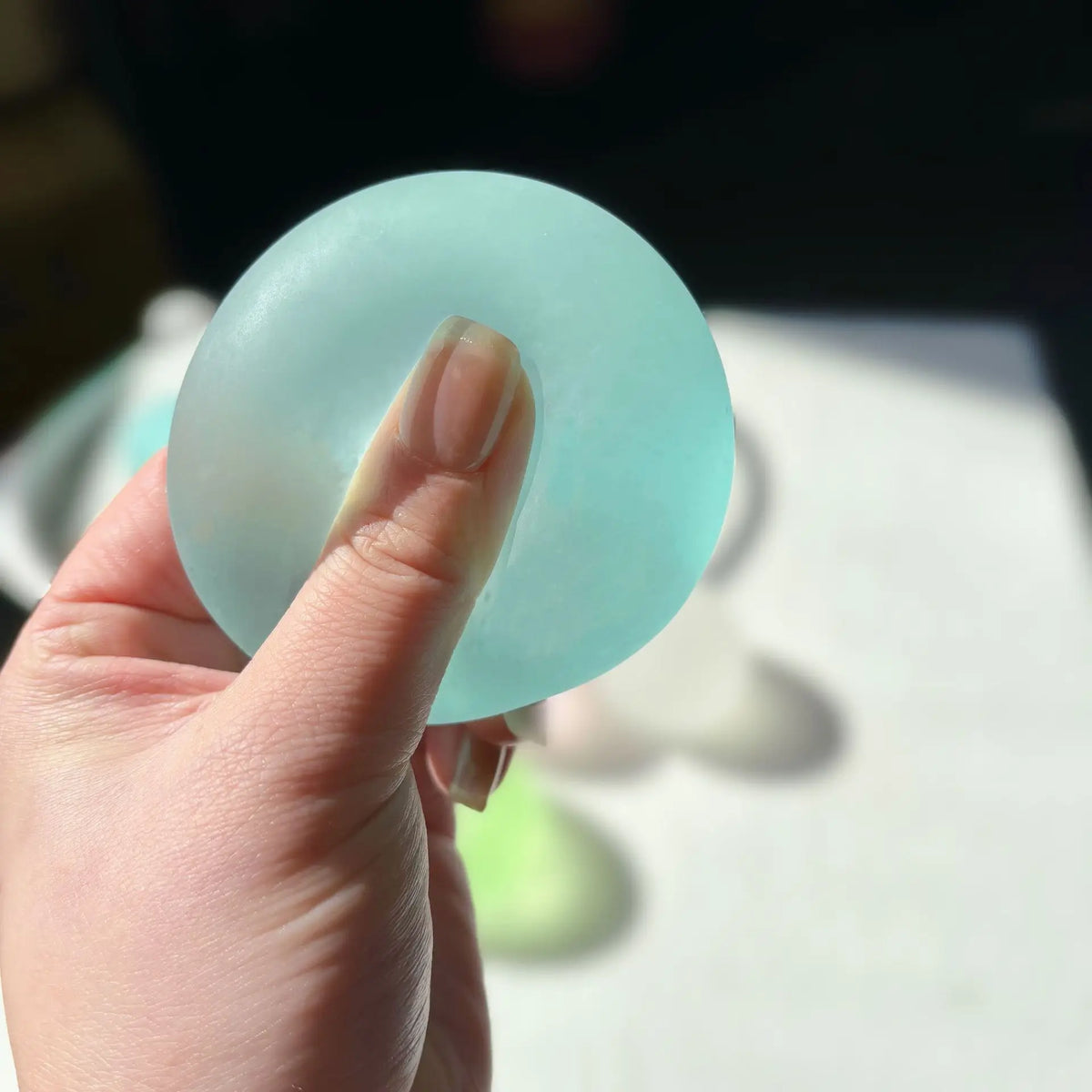 Blue Maltose Squishy Toy – Transparent Slow-Rebound Fidget