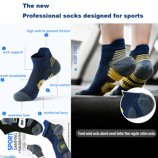 Non Slip Running Socks 3 Pair Fitness Sports Socks