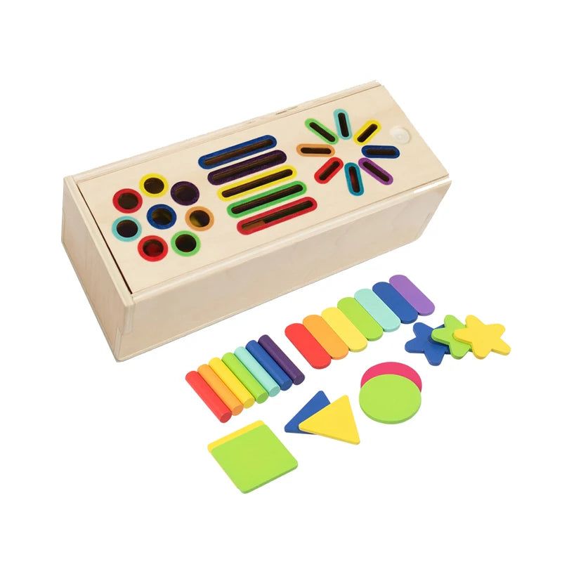 Wooden Color Sorting Toy – Shape Learning Game