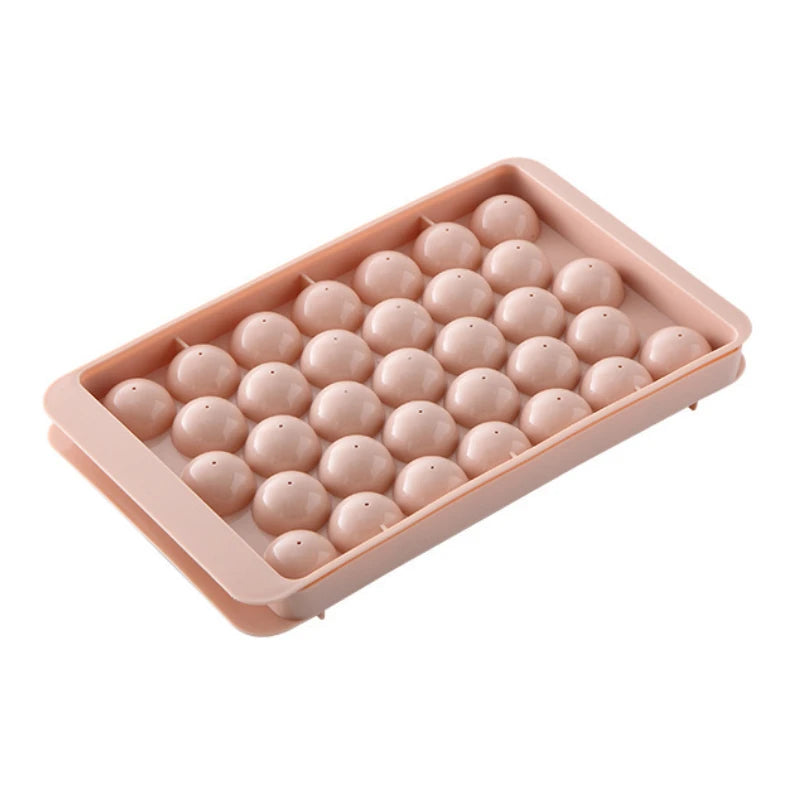 33-Cavity Round Ice Ball Mold – Ice Cube, Whiskey & Popsicle Tray