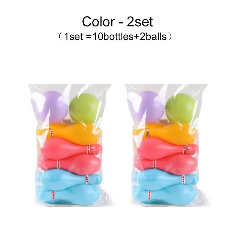 Bowling Set Holiday Party Gatherings Casual Games Ball and Pins Bowling Plastic Funny Bowling Set Family Leisure Game TMZ