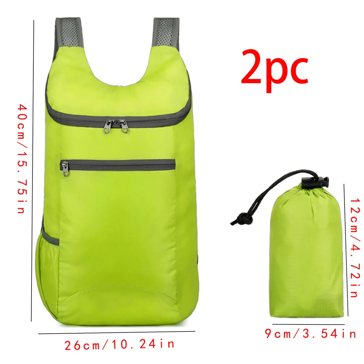 Foldable Travel Backpack – Lightweight Waterproof Weekend Bag