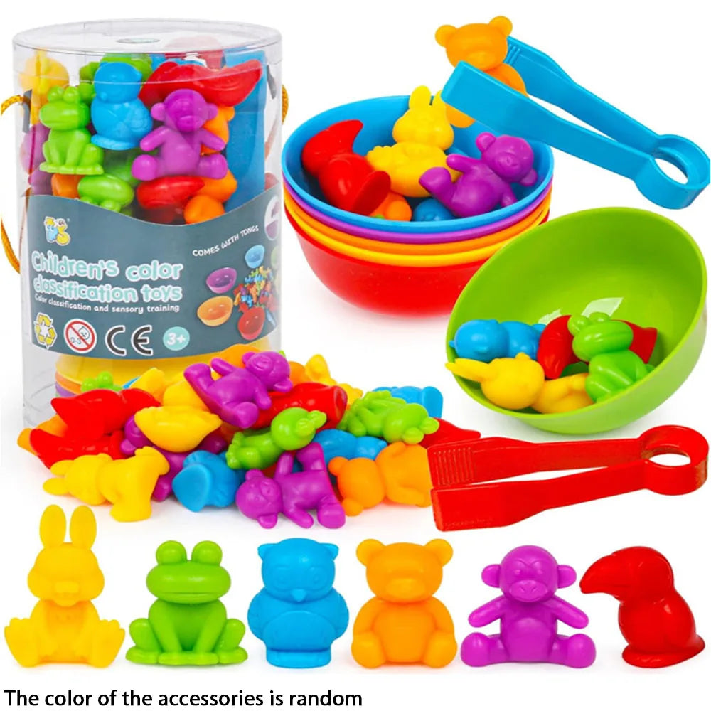 Counting Animal Toys Matching Sorting Game for Kids 3+