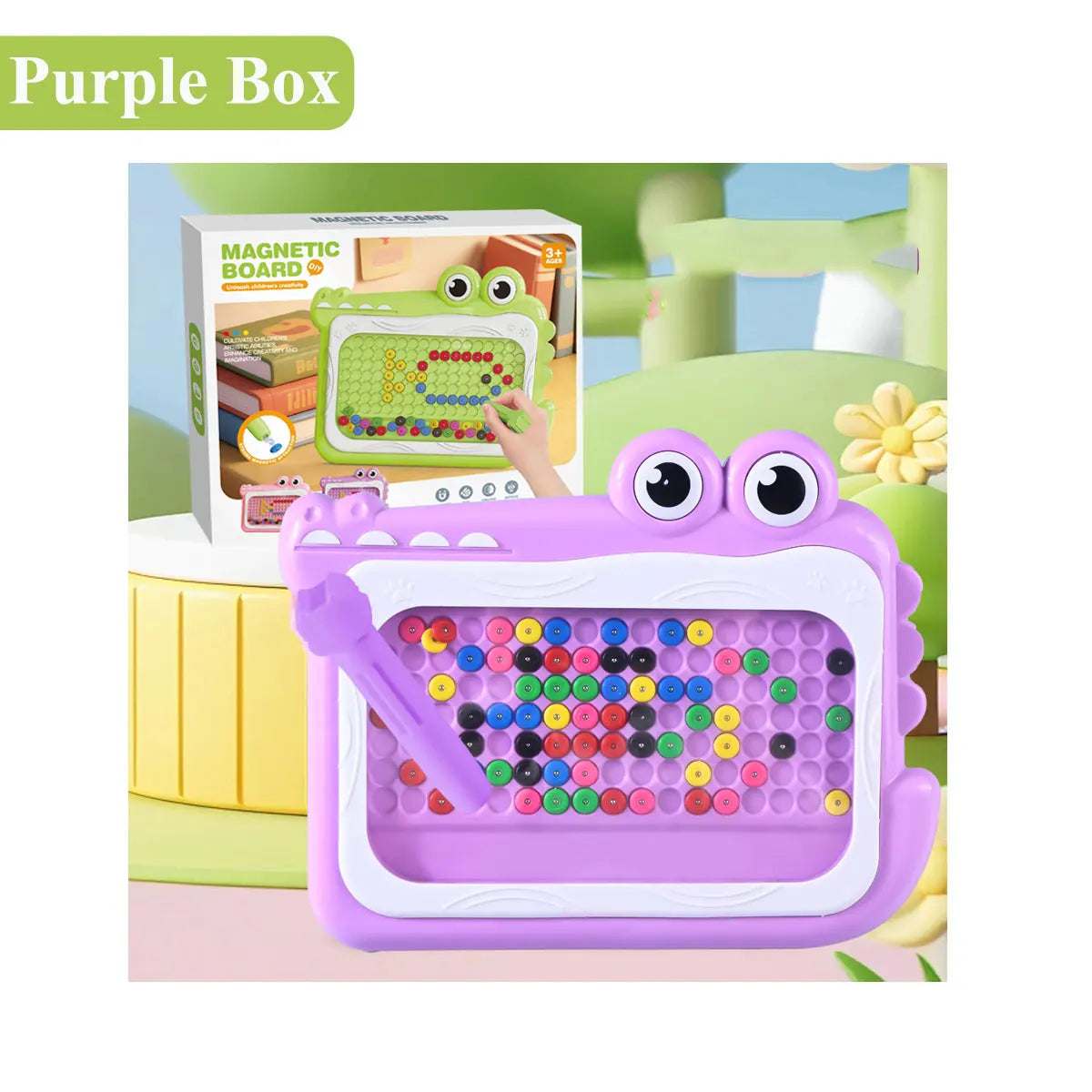 New Kids Magnetic Beads Doodle Board with Puzzle Pen Drawing Toys for Children 3-8 Years Montessori Game Education Gift