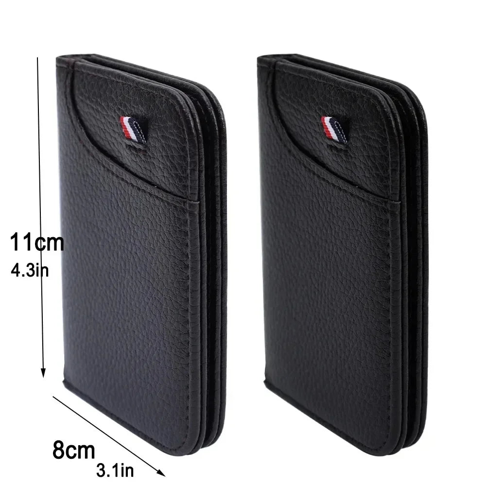 Slim Card Wallet PU Leather Mini Credit Card Holder