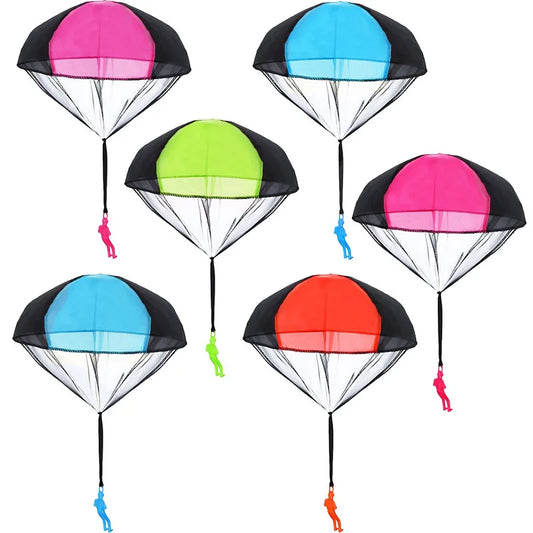 Toy Parachute with Mini Soldier Outdoor Throwing Game