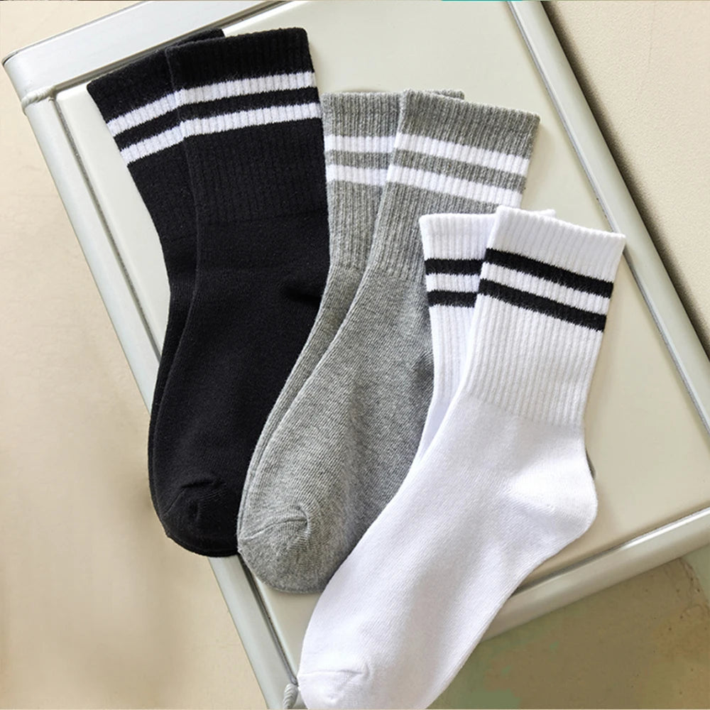 Crew Socks Breathable Mid Tube Sports Socks 3-6 Pairs