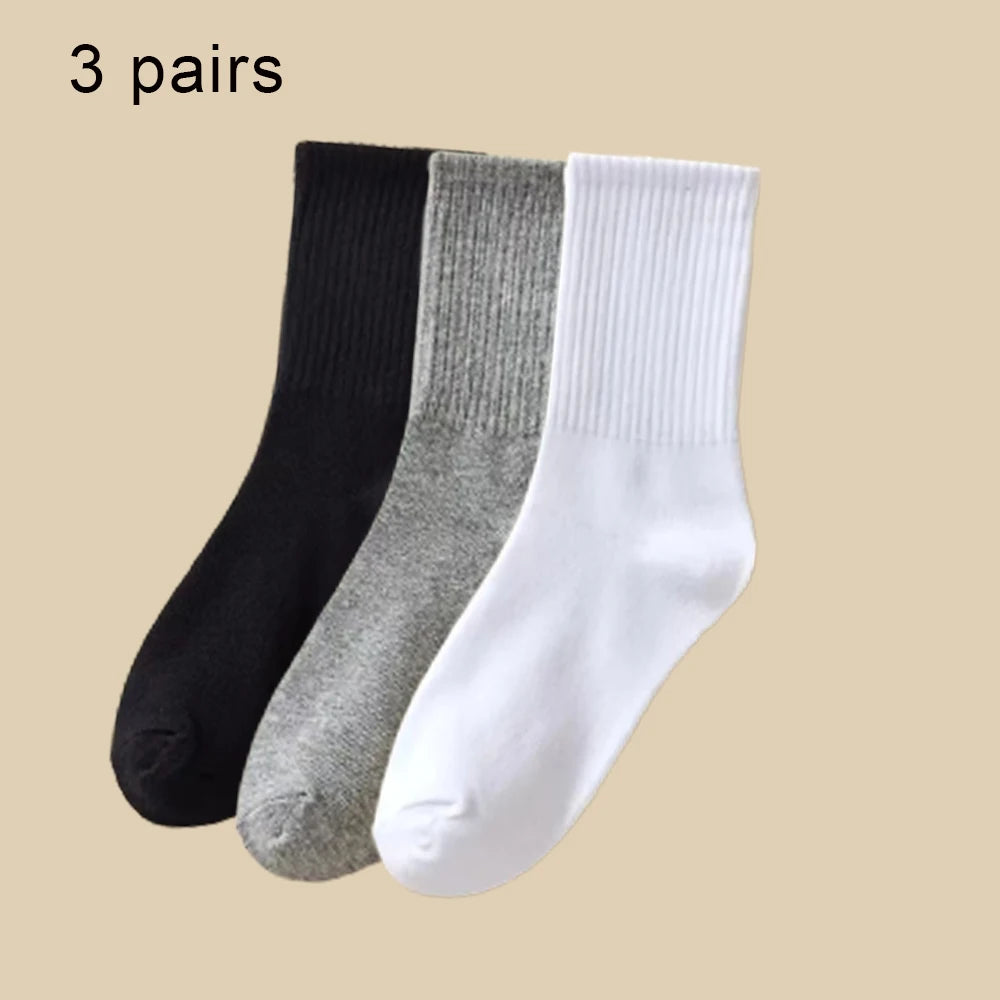 Crew Socks Breathable Mid Tube Sports Socks 3-6 Pairs