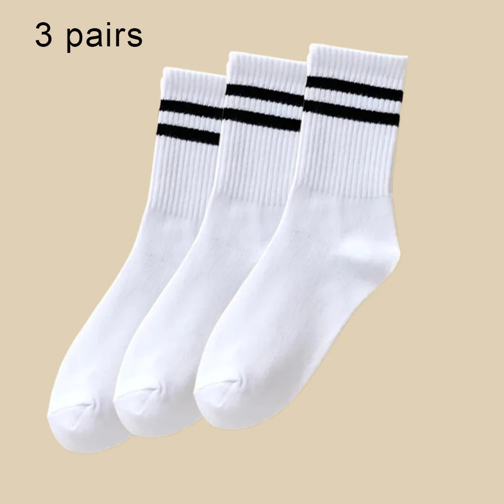 Crew Socks Breathable Mid Tube Sports Socks 3-6 Pairs