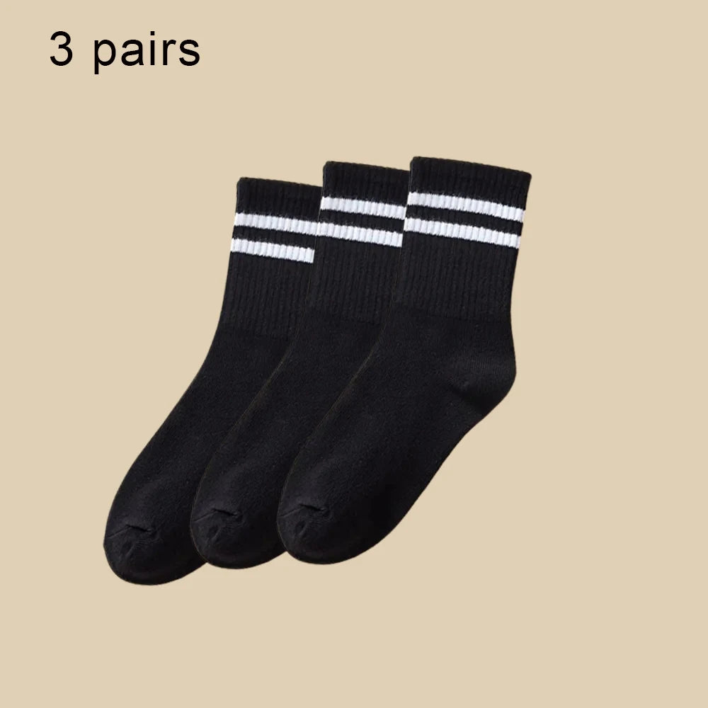 Crew Socks Breathable Mid Tube Sports Socks 3-6 Pairs