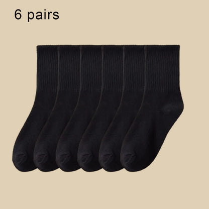 Crew Socks Breathable Mid Tube Sports Socks 3-6 Pairs