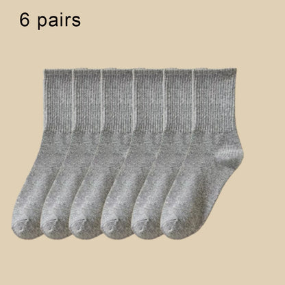 Crew Socks Breathable Mid Tube Sports Socks 3-6 Pairs