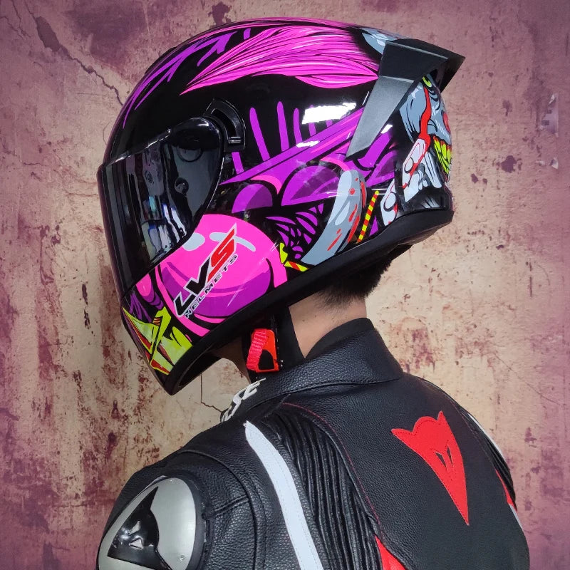 Full Face Motorcycle Helmet DOT Dual Visor Racing Helmet