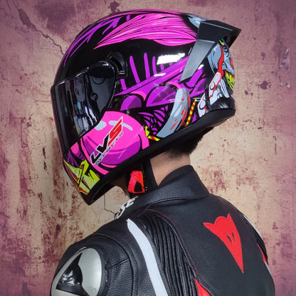 Full Face Motorcycle Helmet DOT Dual Visor Racing Helmet