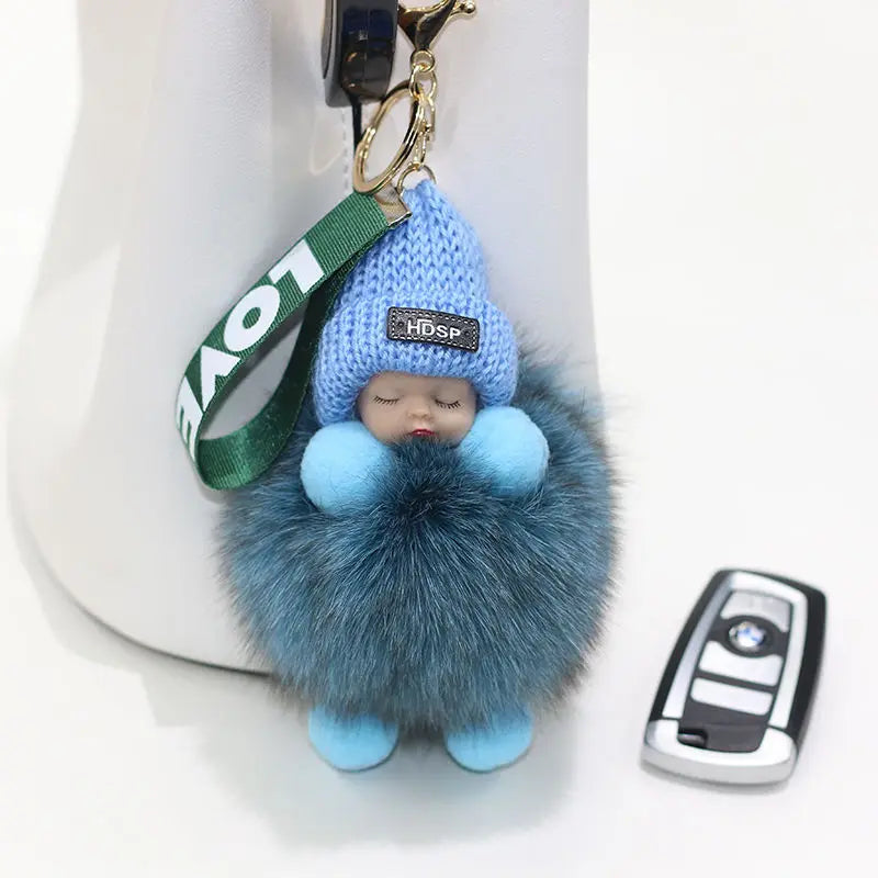A charming plush accessory for handbags, school bags, wallets, car keys, and everyday gifting.