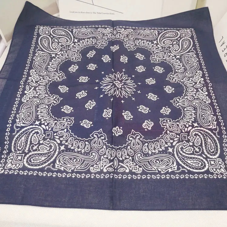 Paisley Bandana 100% Cotton Square Head Scarf 55cm