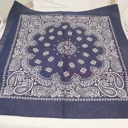 Paisley Bandana 100% Cotton Square Head Scarf 55cm