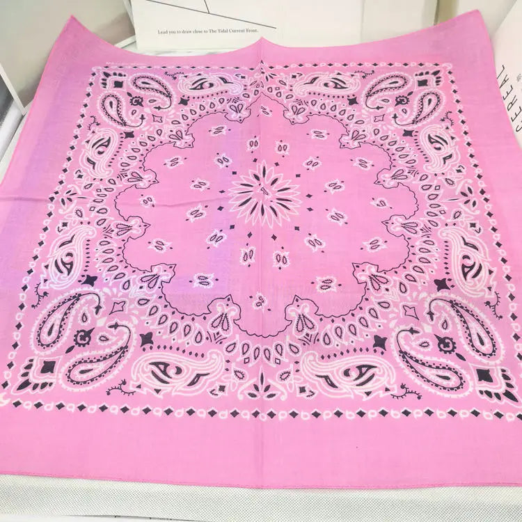 Paisley Bandana 100% Cotton Square Head Scarf 55cm