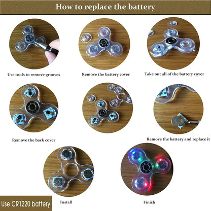 LED Fidget Spinner – Glow in the Dark Hand Spinner Toy