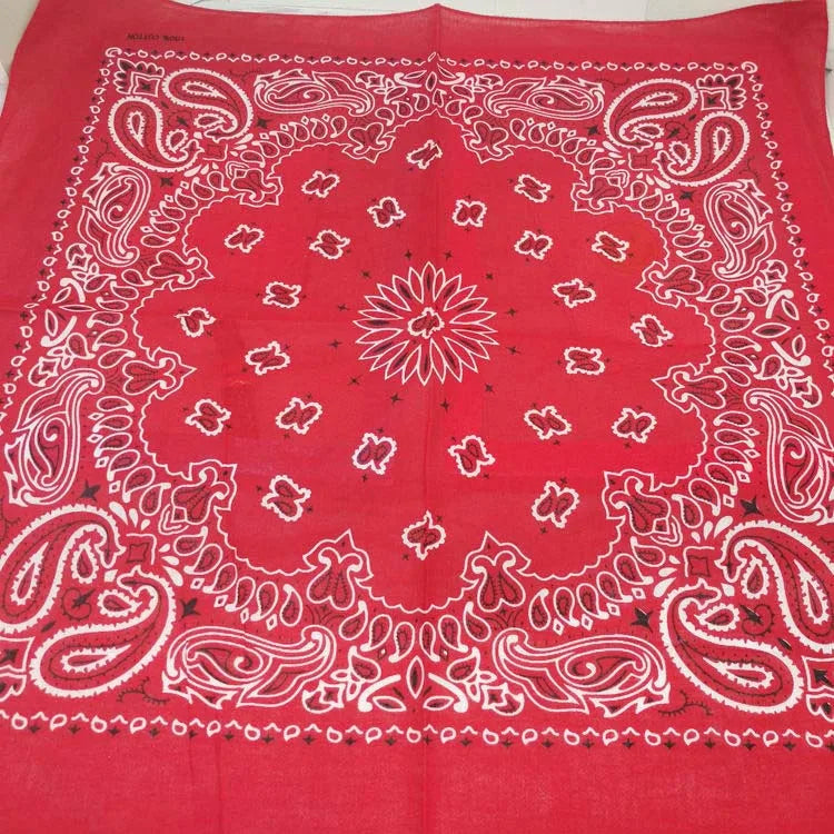 Paisley Bandana 100% Cotton Square Head Scarf 55cm