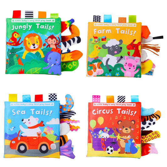 Baby Cloth Book Cartoon Animal Sensory Learning Toy