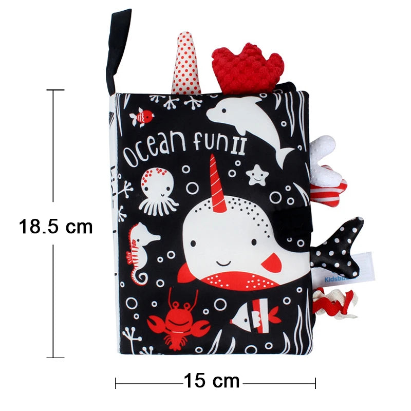 Baby Cloth Book Cartoon Animal Sensory Learning Toy