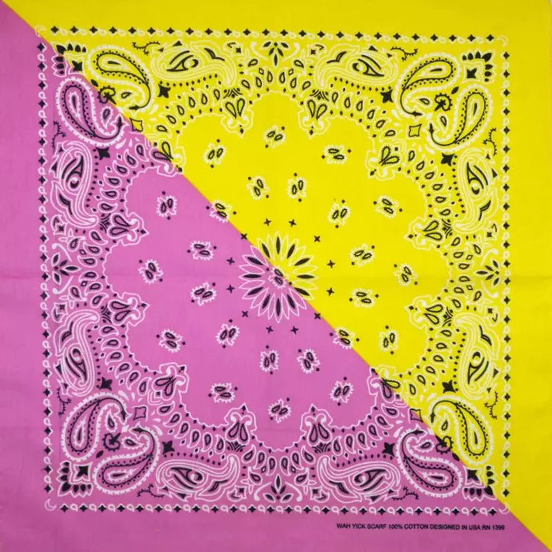 Paisley Bandana 100% Cotton Square Head Scarf 55cm