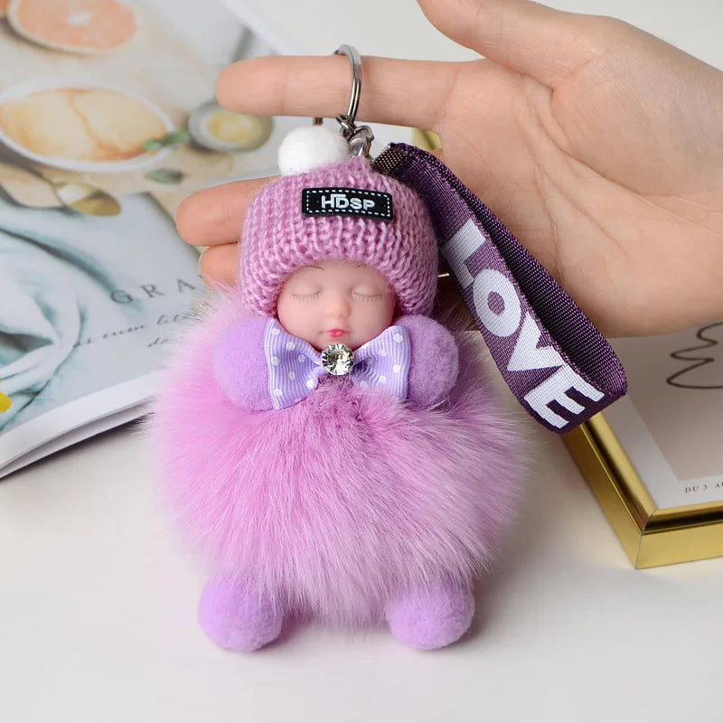 A charming plush accessory for handbags, school bags, wallets, car keys, and everyday gifting.