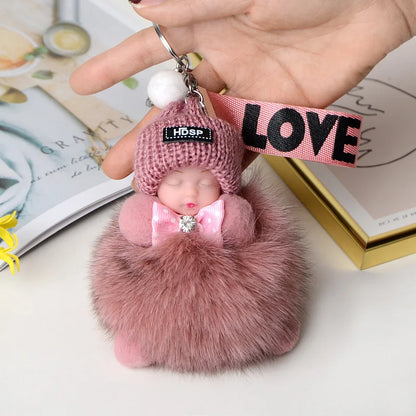 A charming plush accessory for handbags, school bags, wallets, car keys, and everyday gifting.