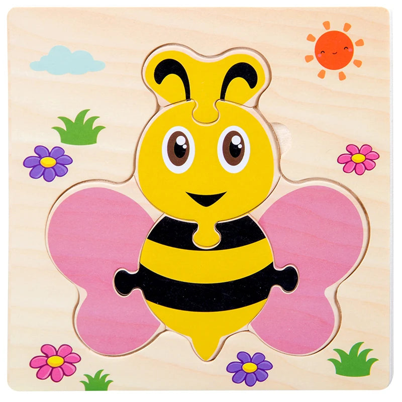 Baby Wooden 3D Puzzle Animal Tangram Learning Toy