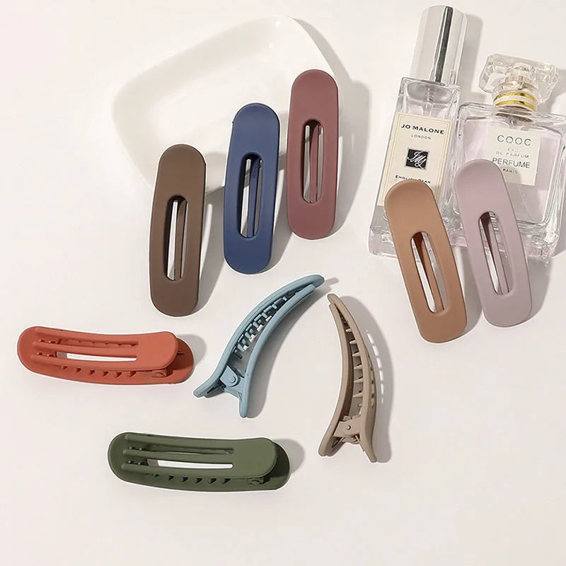 Korean Frosted Hair Clips Large Acrylic Non Slip Barrettes