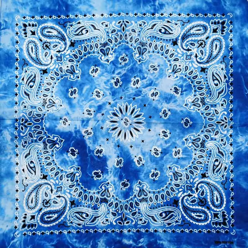 Paisley Bandana 100% Cotton Square Head Scarf 55cm