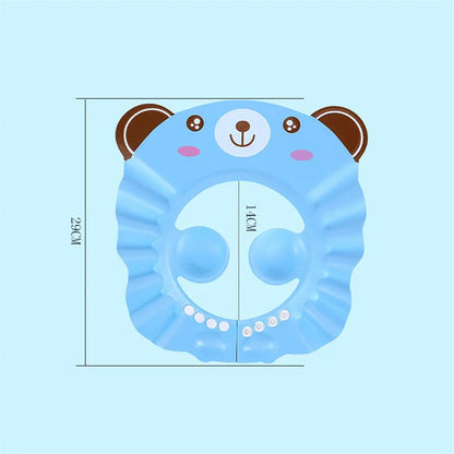 Baby Shower Cap Adjustable Hair Wash Hat for Kids Bath Time