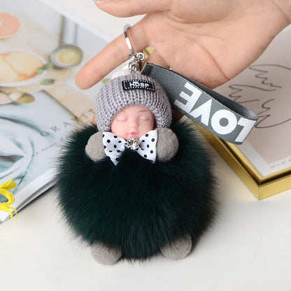 A charming plush accessory for handbags, school bags, wallets, car keys, and everyday gifting.