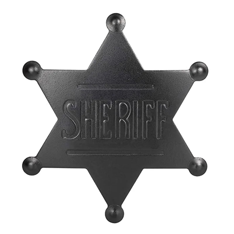 Sheriff Badge Brooch Metal Deputy Star Costume Pin