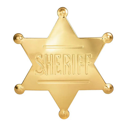 Sheriff Badge Brooch Metal Deputy Star Costume Pin