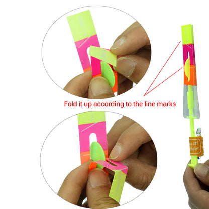 LED Flying Rocket Toy Set – 10PCS Luminous Slingshot Outdoor Toys