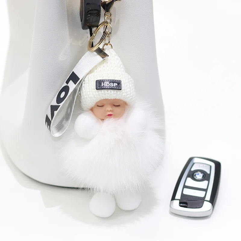 A charming plush accessory for handbags, school bags, wallets, car keys, and everyday gifting.