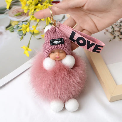 A charming plush accessory for handbags, school bags, wallets, car keys, and everyday gifting.