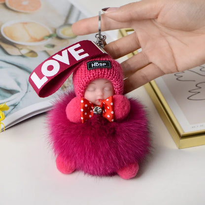 A charming plush accessory for handbags, school bags, wallets, car keys, and everyday gifting.