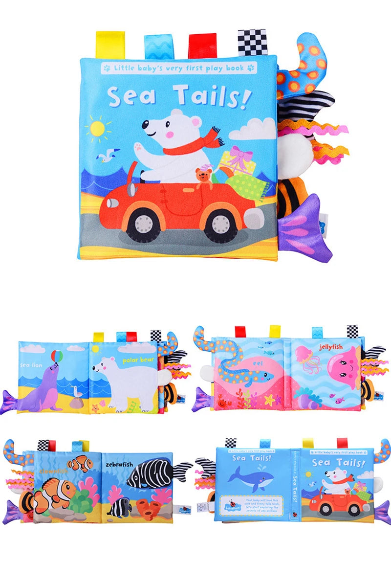 Baby Cloth Book Cartoon Animal Sensory Learning Toy