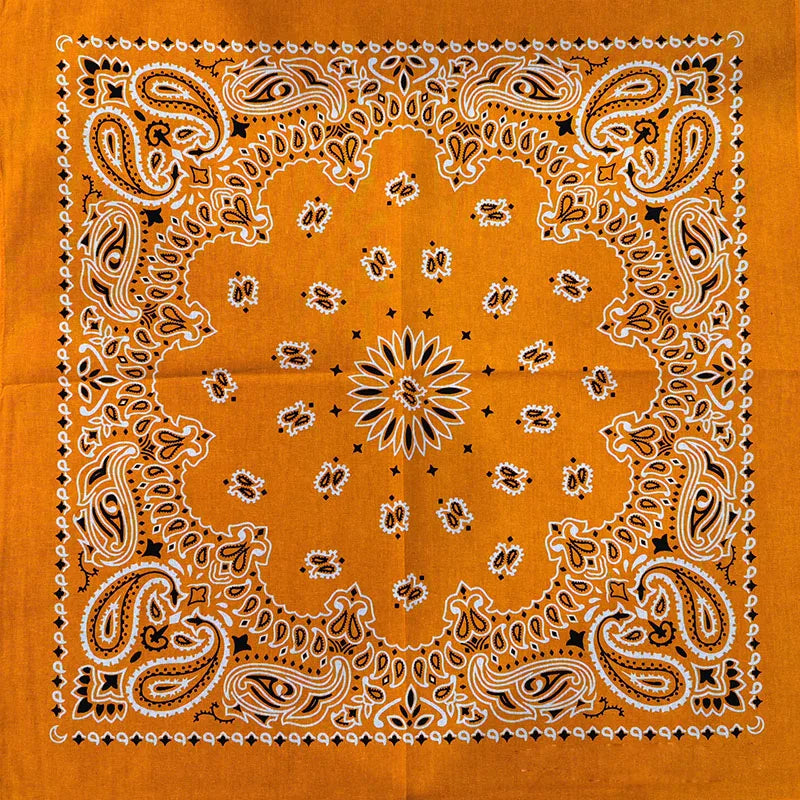 Paisley Bandana 100% Cotton Square Head Scarf 55cm