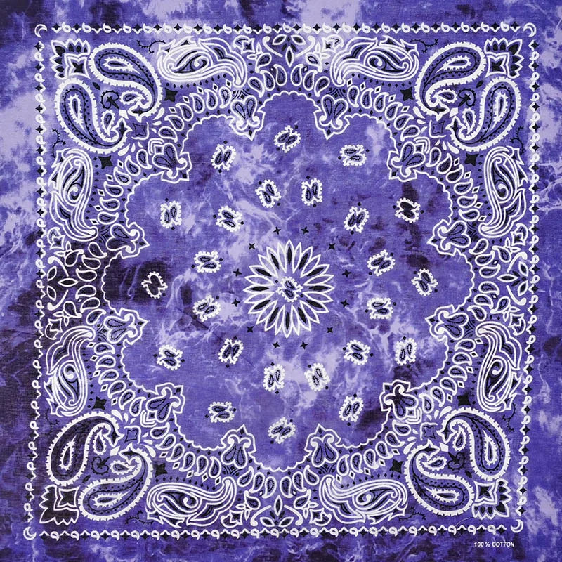 Paisley Bandana 100% Cotton Square Head Scarf 55cm