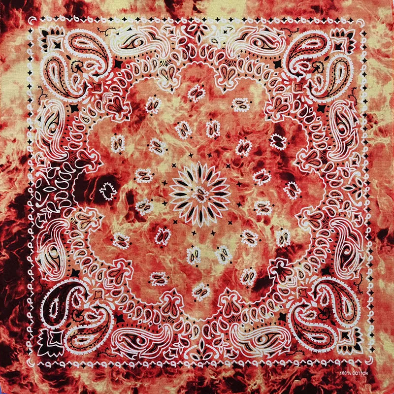 Paisley Bandana 100% Cotton Square Head Scarf 55cm