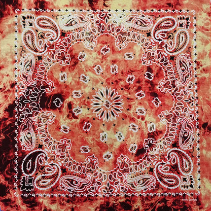 Paisley Bandana 100% Cotton Square Head Scarf 55cm